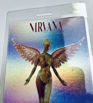 Nirvana Laminated Backstage Pass In Utero Holographic Foil Kurt Cobain 3