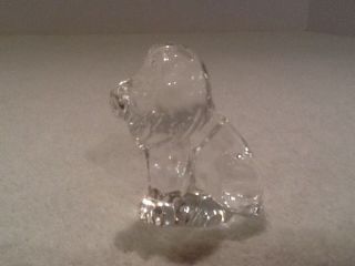 RARE STEUBEN Crystal Glass LION PAPERWEIGHT Hand Cooler SIGNED 2