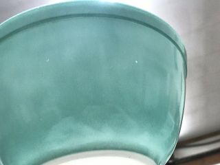 Vintage Pyrex Turquoise Mixing Bowl Set 401,  402,  403,  404 5