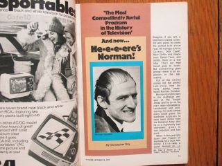 Oct.  - 1975 TV Guide (BOB MACKIE/NORMAN GUNSTON/RICHARD ANDERSON/CHER/SUSAN CLARK 2