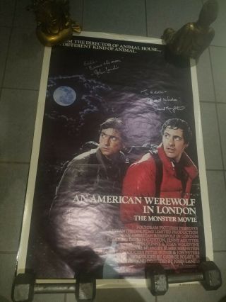 American Werewolf In London Signed Poster John Landis David Naughton 3