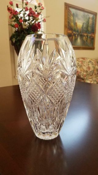 Waterford Crystal 9 Inch Vase Unique And Stunningly Heavily Cut