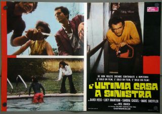 Ua99 Last House On The Left Wes Craven 4 Rare Italian Poster