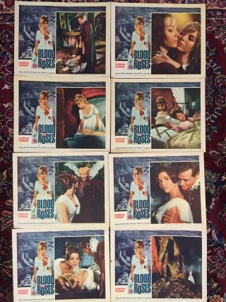 Blood And Roses (paramount,  1961) Lobby Card Set Of 8 (11 " X 14 ") Horror