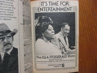 Nov - 1975 Tv Guide (ella Fitzgerald/bonnie Van Dyke/david Soul/paul Michael Glaser