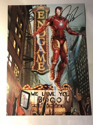 Avengers Endgame We Love You 3000 Tour Poster Autographed By Joe Russo Marvel