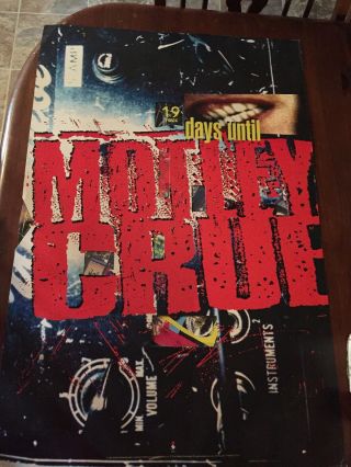 Motley Crue Rare Promo 1994 S/t Album Display W/moving Piece For 30day Countdown