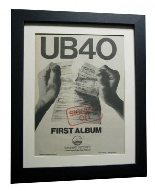 Ub40,  Signing Off,  Poster,  Ad,  Rare 1980,  Framed,  Express Global