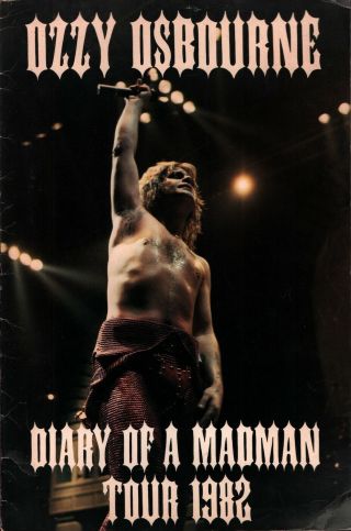 Ozzy Osbourne / Randy Rhoads 1982 Diary Of A Madman Tour Program Book Booklet