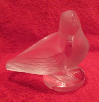 Vintage Rene Lalique Frosted Crystal Duck Marked,  Lalique France