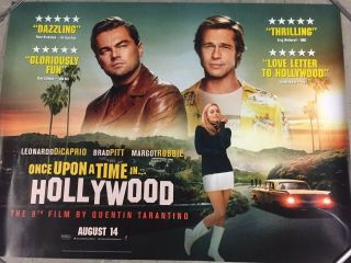 Once Upon A Time In Hollywood Uk Quad Cinema Poster Tarantino Manson