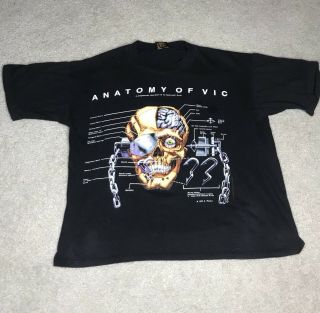 Vintage Megadeath Anatomy Of Vic Rattlehead Band T Shirt All Over Print Xl 93