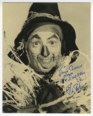 Ray Bolger - Scarecrow: " The Wizard Of Oz " - Autographed Official 8x10 Photo