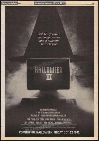 Halloween Iii: Season Of The Witch_original 1982 Trade Ad Promo / Poster_3