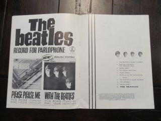 Beatles VINTAGE 1964 UK ' BEATLES SHOW ' CONCERT PROGRAM IN GREAT SHAPE 5