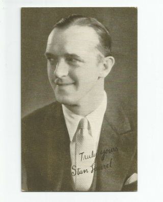 Vintage Stan Laurel Exhibit Arcade Card And Silent Comedian 1920 
