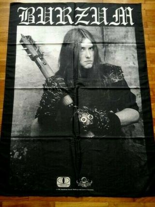 1burzum1 Vintage 1998 Official Flag Poster Mega Rare Black Metal Deadstock