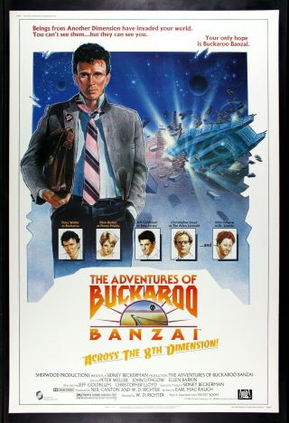 Adventures Of Buckaroo Banzai ✯ Cinemasterpieces No Resv 40x60 Huge Movie Poster