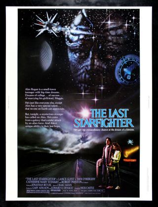 The Last Starfighter ✯ Cinemasterpieces 30x40 Rare Movie Poster 1983