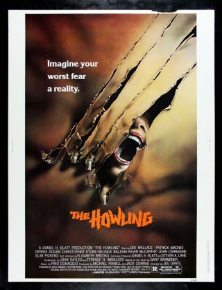 The Howling ✯ Cinemasterpieces 30x40 Rare Movie Poster 1981