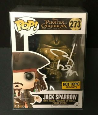 Jack Sparrow Funko Pop Signed By Johnny Depp - Pirates Of The Caribbean - Disney