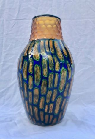 Adriano Dalla Valentina Art Glass Vase,  Signed By The Artist