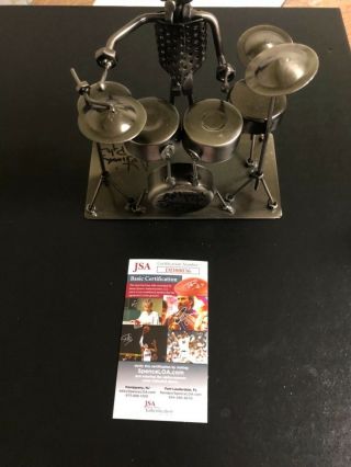 Autographed Artimus Pyle Metal Mini Drum Set Insc Lynyrd Skynyrd Jsa Signed