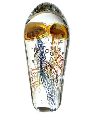Huge 25cm Italian Art Glass - Formation Jelly Fish Sculpture