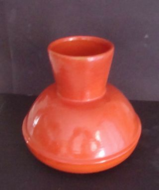 Catalina Island Toyon Red Vase 7 1/2 In Tall 8in Dia Red Clay