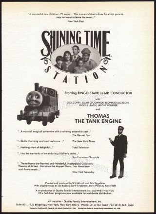 Shining Time Station_orig.  1989 Trade Ad / Poster_thomas The Tank_ringo Starr