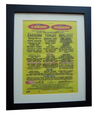 Reading,  Leeds Festival,  Poster,  Ad,  2001,  Quality Framed,  Fast,  Global,  Ship