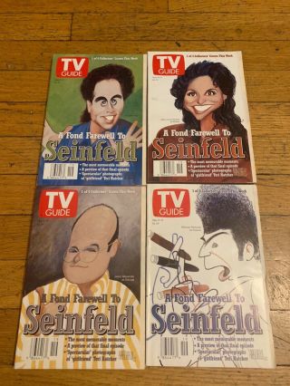 All 4 Covers Of Tv Guide May 1998 Fond Farewell To Seinfeld