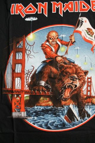 Iron Maiden 2012 Maiden England Official California Tour T Shirt Rare Vintage Xl