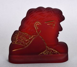 Kallisti Daum Nancy France Pate De Verre Rouge Glass A.  Fassianos Art Deco Face