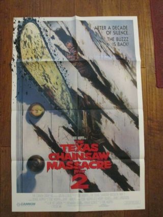 Texas Chainsaw Massacre Part 2 - 1986 1 Sheet Movie Poster
