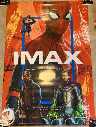 Spider - Man: Far From Home D/s 48 " X 70 " Bus Shelter Imax Movie Poster