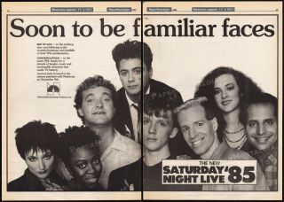 Saturday Night Live_orig.  1985 Trade Ad Promo_robert Downey Jr_joan Cusack_snl