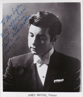 James Mathis Pianist Rare Signed Photo