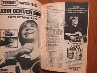 March 8 - 1975 TV Guide (DAVID McCALLUM/THE INVISIBLE MAN/JOHN DENVER/CHAD EVERETT 3