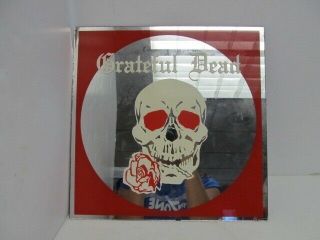 Very Rare,  Vintage,  Early 70 ' s GRATEFUL DEAD 12 x 12 Red,  White Mirror 2