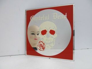 Very Rare,  Vintage,  Early 70 ' s GRATEFUL DEAD 12 x 12 Red,  White Mirror 3