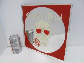 Very Rare,  Vintage,  Early 70 ' s GRATEFUL DEAD 12 x 12 Red,  White Mirror 5