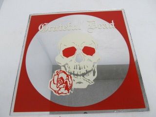 Very Rare,  Vintage,  Early 70 ' s GRATEFUL DEAD 12 x 12 Red,  White Mirror 7