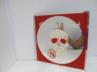 Very Rare,  Vintage,  Early 70 ' s GRATEFUL DEAD 12 x 12 Red,  White Mirror 8