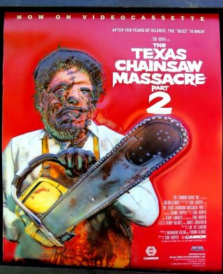 Vintage Movie/video Poster - - - - - Chain Saw Massacre Concave Plastic 3d