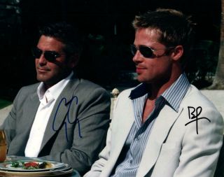 Brad Pitt George Clooney Autographed Signed 8x10 Photo Picture Pic,