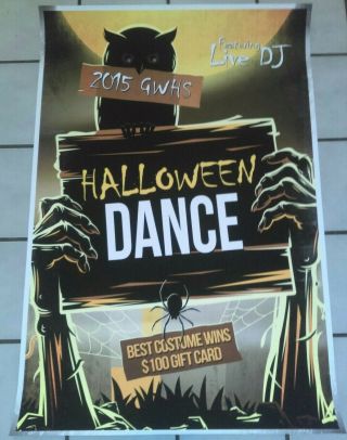 Scream - Television Show Screen Prop Halloween Dance Poster Horror Tv Rare