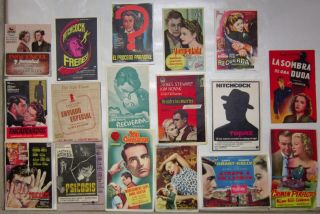 Yx53 Alfred Hitchcock Set Of 17 Mini Poster Herald Spain