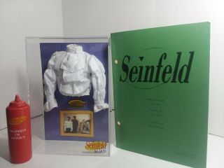 Seinfeld The Puffy Shirt Enshrined,  Handwritten Script,  And Property Of Monk.