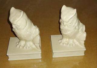 Rookwood Pottery Owl Book Ends Or Paper Weights 2655.  1946